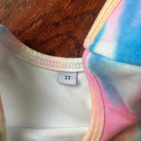 Jane + Jo 3t Tunic Tie Dye Beach Vacation Back to School Vibrant Pink Blue SOFT - Picture 3 of 10